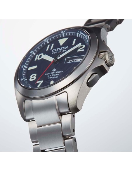 reloj radio-control hombre Citizen Promaster Land TITANIUM AT6080-53L JDM 39mm 200m