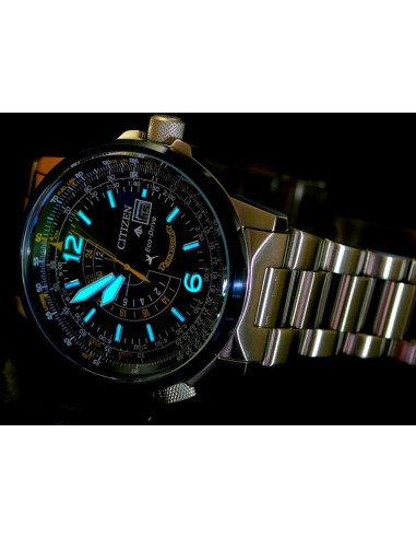 Reloj aviador hombre Citizen Promaster Nighthawk Blue Angels BJ7006-56L dial azul 42mm Eco-Drive