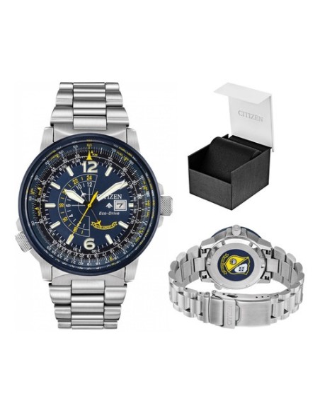 Reloj aviador hombre Citizen Promaster Nighthawk Blue Angels BJ7006-56L dial azul 42mm Eco-Drive