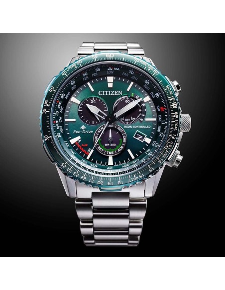 Citizen CB5004-59W Eco-Drive PCAT Promaster Radio Controlled dial verde 45,9mm Hora Atómica