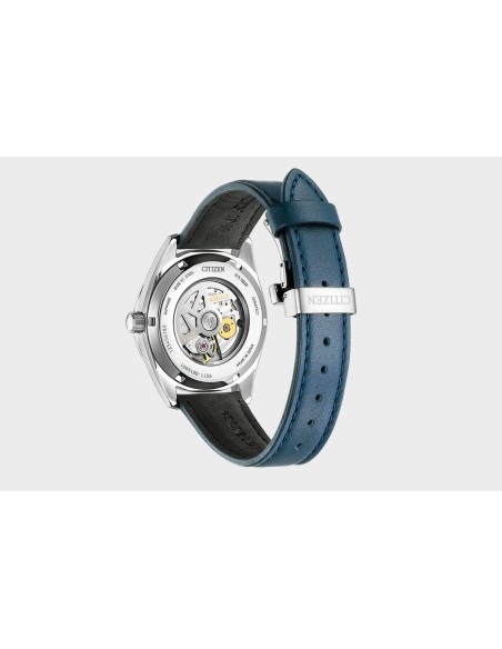 Citizen NB1060-12L JDM 38.2MM Japan Traditional Silver Foil Lacquer Sapphire crystal double curvature anti-reflective 100m WR le