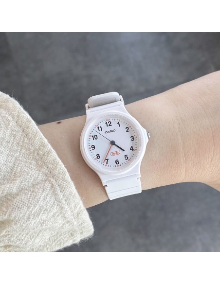 reloj analógico moda mujer y niños Casio LQ-24B-7B 36.1 × 31.5 × 7.8 mm correa de silicona