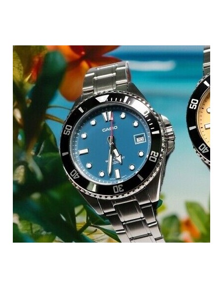 reloj deportivo hombre Casio Duro MDV-10D-2A1 38.5mm 50m WR correa de acero