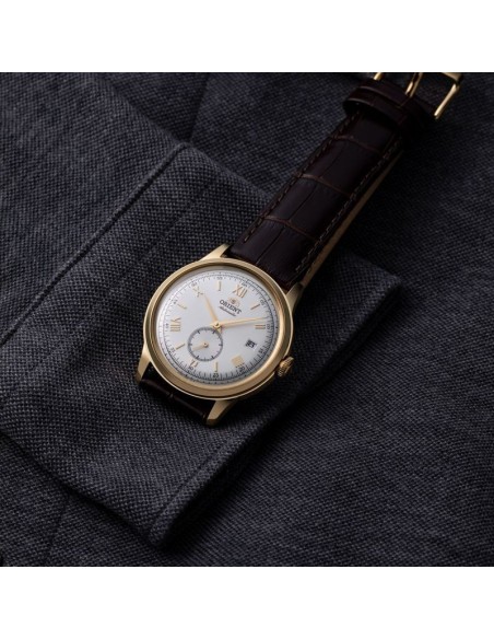 reloj automático hombre Orient Bambino Small Seconds RA-AP0106S 38.4mm correa de cuero (acepta cuerda manual)
