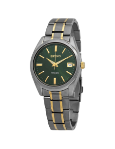 reloj titanio hombre clásico Seiko NeoClassic Titanium SUR377P1 40.2mm 100m WR correa y caja de titanio  cristal de zafiro
