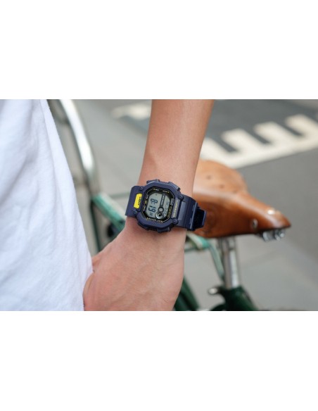 Reloj deportivo hombre Casio W737H-2A Luz LED 10 años batería Hora Dual 100m Water Resist