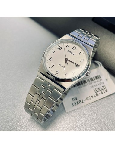reloj clásico hombre Casio MTP-B145D-7B 80’s style  35mm 50m WR correa de acero