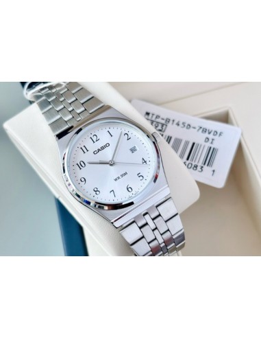 reloj clásico hombre Casio MTP-B145D-7B 80’s style  35mm 50m WR correa de acero