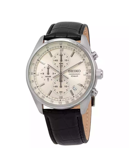 reloj cronógrafo deportivo hombre Seiko Neosports SSB383P1 41.5mm 100m WR correa de cuero
