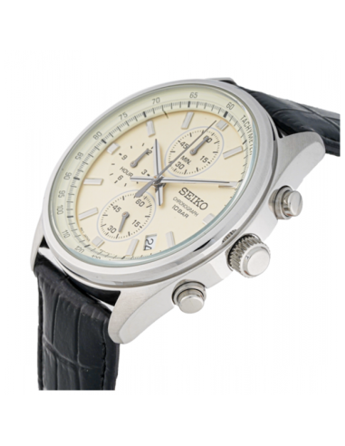reloj cronógrafo deportivo hombre Seiko Neosports SSB383P1 41.5mm 100m WR correa de cuero