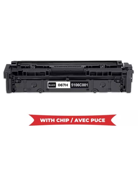 toner Compatible Canon 067H negro Canon i-SENSYS LBP631Cw / LBP633Cdw / MF651Cw / MF655Cdw / MF657Cdw