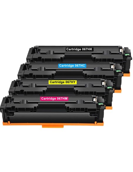 4 toner Compatibles Canon 067H Canon i-SENSYS LBP631Cw / LBP633Cdw / MF651Cw / MF655Cdw / MF657Cdw