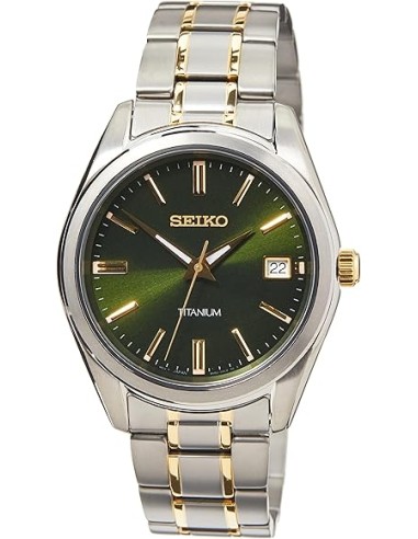 reloj titanio hombre clásico Seiko NeoClassic Titanium SUR377P1 40.2mm 100m WR correa y caja de titanio  cristal de zafiro