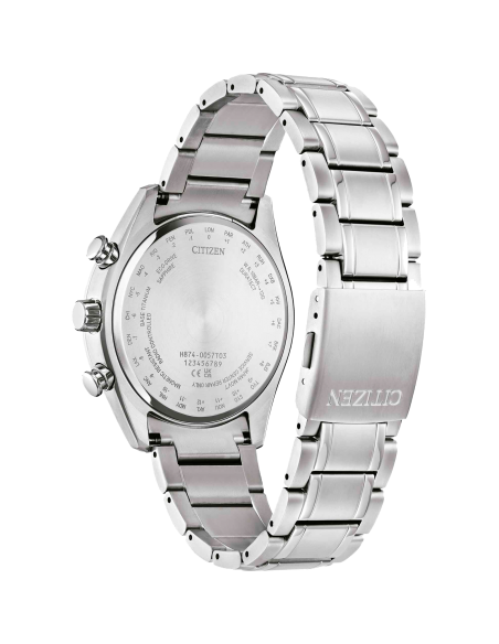 Titanio radio-control Citizen Tsuki-yomi Moon Phase A-T BY1010-57X 43mm Cristal de zafiro anti-reflejo 100m WR
