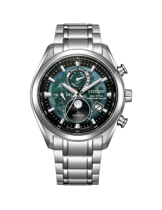 Titanio radio-control Citizen Tsuki-yomi Moon Phase A-T BY1010-57X 43mm Cristal de zafiro anti-reflejo 100m WR