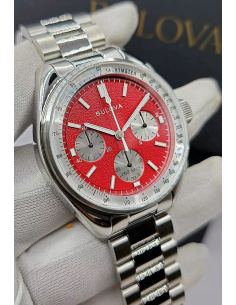 Bulova Precisionist Lunar Pilot Blood Moon 96K115 43.5mm 50m WR cristal de zafiro High Precision 262kHz + correa extra de cuero 2
