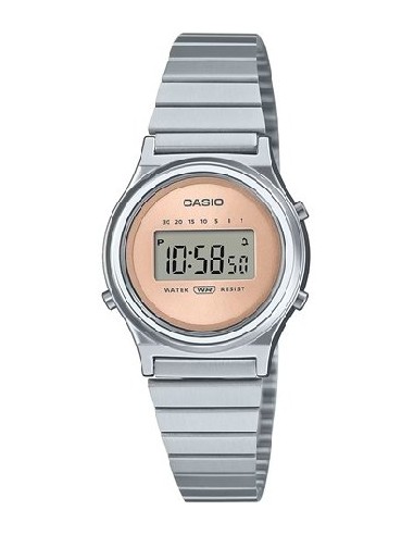 Reloj Casio mujer mini Collection LA700WE-4A correa de acero inoxidable 30.8 × 26.3 × 7.9 mm