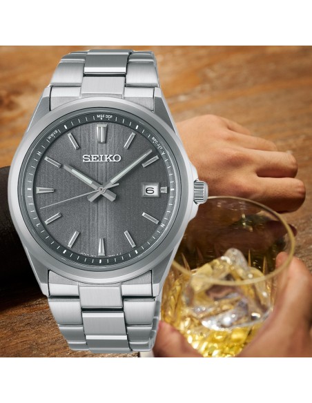 solar radio-control hombre Seiko Selection SBTM347 JDM 39.8mm cristal de zafiro 100m WR