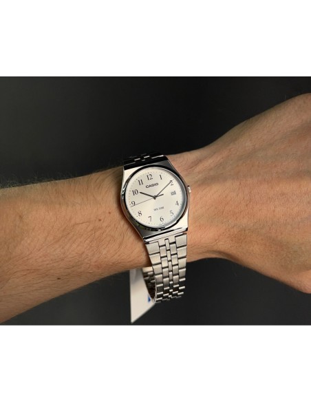 reloj clásico hombre Casio MTP-B145D-7B 80’s style  35mm 50m WR correa de acero