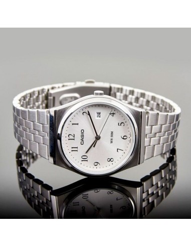 reloj clásico hombre Casio MTP-B145D-7B 80’s style  35mm 50m WR correa de acero