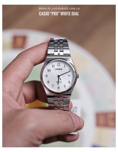 reloj clásico hombre Casio MTP-B145D-7B 80’s style  35mm 50m WR correa de acero