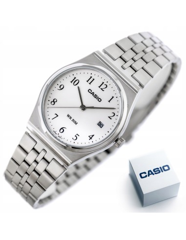 reloj clásico hombre Casio MTP-B145D-7B 80’s style  35mm 50m WR correa de acero