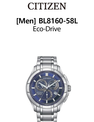 Citizen Calibre 8700 BL8160-58L 42mm 100m WR Calendario Perpetuo movimiento Eco-drive