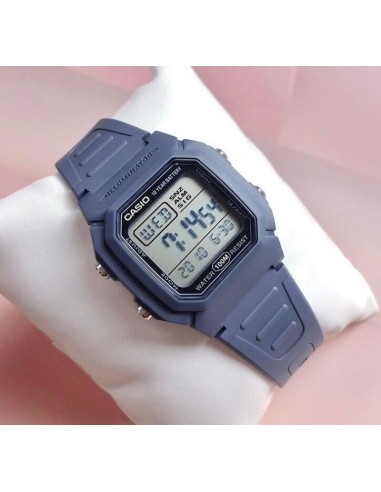 Reloj digital unisex clásico Casio  W-800H-2AV 100m WR 10 años batería Hora Mundial Hora Dual Illuminator