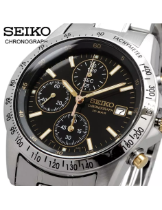 cronógrafo hombre Seiko Spirit SBTQ043 JDM Limited model 38.5mm 100m WR correa de acero