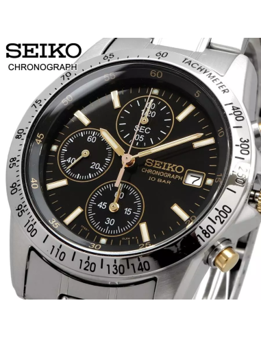 cronógrafo hombre Seiko Spirit SBTQ043 JDM Limited model 38.5mm 100m WR correa de acero