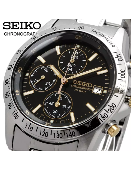 cronógrafo hombre Seiko Spirit SBTQ043 JDM Limited model 38.5mm 100m WR correa de acero