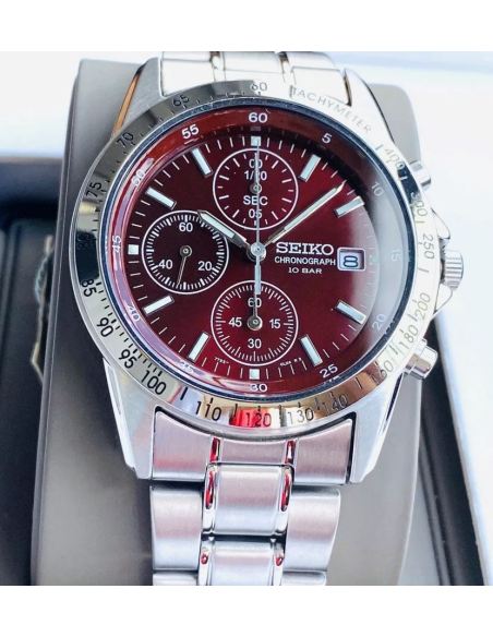 reloj cronógrafo hombre Seiko Spirit SBTQ045 JDM Limited model 38.5mm 100m WR correa de acero