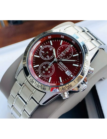 reloj cronógrafo hombre Seiko Spirit SBTQ045 JDM Limited model 38.5mm 100m WR correa de acero