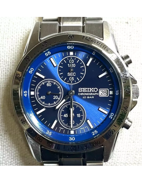 cronógrafo hombre Seiko Spirit  SBTQ071 JDM 38.5MM Limited model 100M WR correa de acero
