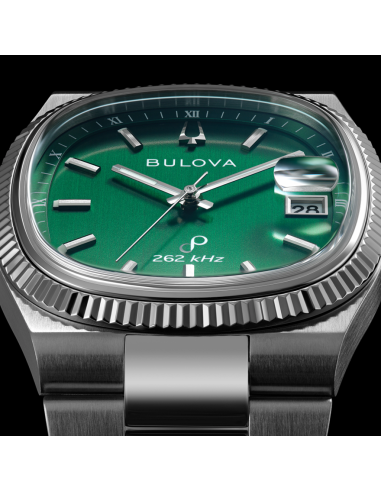 reloj hombre Bulova Precisionist Super Seville 96B439 262Hz 37,5mm Cristal de zafiro antirreflejos correa de acero