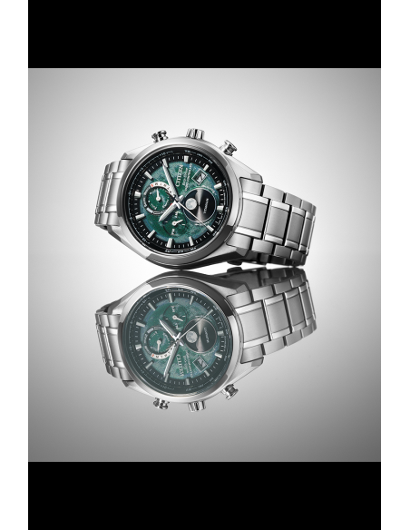 Titanio radio-control Citizen Tsuki-yomi Moon Phase A-T BY1010-57X 43mm Cristal de zafiro anti-reflejo 100m WR