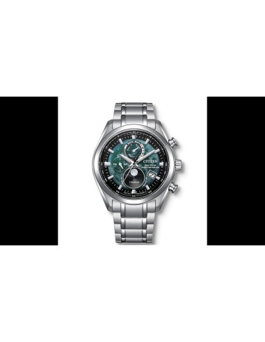 Titanio radio-control Citizen Tsuki-yomi Moon Phase A-T BY1010-57X 43mm Cristal de zafiro anti-reflejo 100m WR