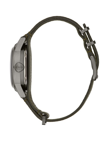 Reloj automático hombre Bulova Hack Military 98A255 38mm dial negro correa de tela 30m WR