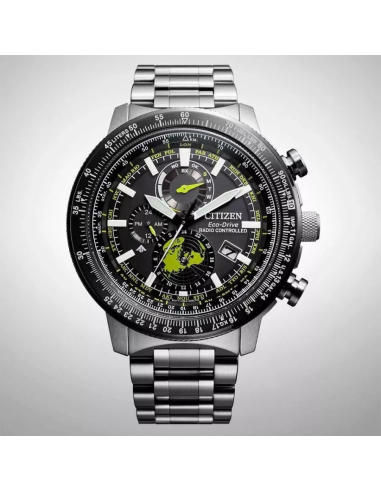aviador hombre radiocontrol Citizen Promaster Sky GeoTrekk BY3006-53E JDM 46mm 200m WR cristal de zafiro