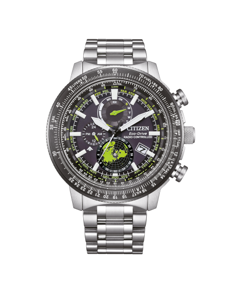 aviador hombre radiocontrol Citizen Promaster Sky GeoTrekk BY3006-53E JDM 46mm 200m WR cristal de zafiro
