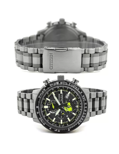 aviador hombre radiocontrol Citizen Promaster Sky GeoTrekk BY3006-53E JDM 46mm 200m WR cristal de zafiro
