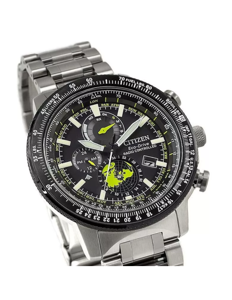 aviador hombre radiocontrol Citizen Promaster Sky GeoTrekk BY3006-53E JDM 46mm 200m WR cristal de zafiro