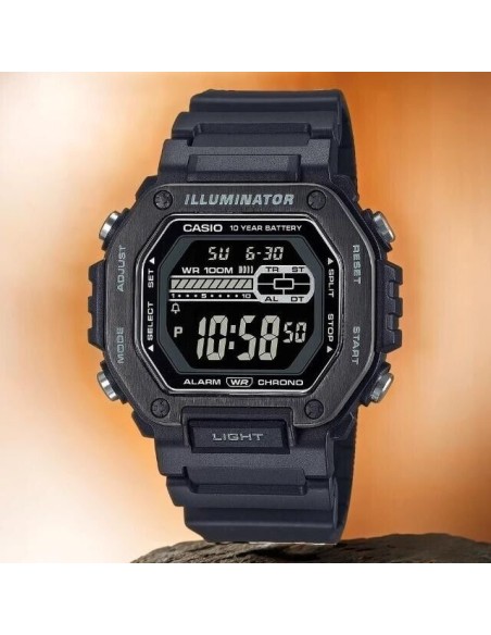 Casio MWD-110H-3AV 100m WR 10 year battery World Time Chronograhp led light quartz digital sport men’s watch