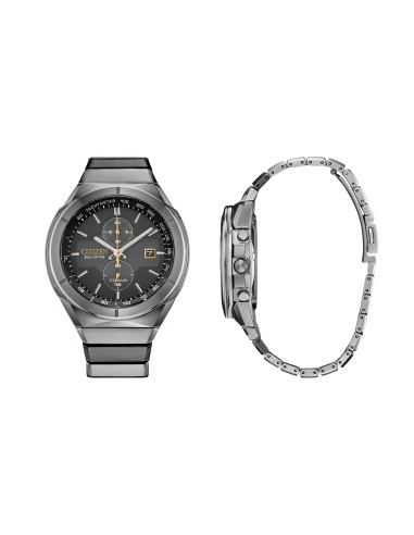 Reloj hombre ultra-ligero Citizen Super Titanium Armor CA7058-55E 44mm Eco-drive Cristal de Zafiro Taquímetro