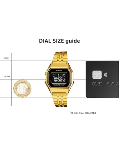 Reloj Casio Digital Mujer LA680WGA-1B water resist - luz led