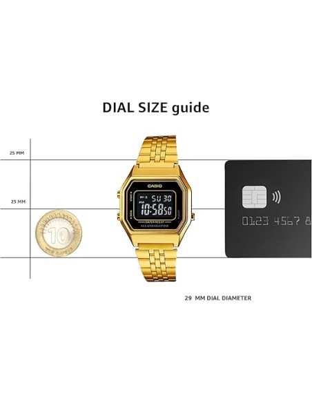 Reloj Casio Digital Mujer LA680WGA-1B water resist - luz led