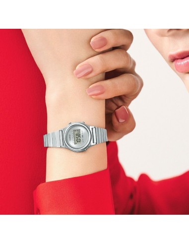 Reloj Casio mujer mini Collection LA700WE-7A correa de acero inoxidable 30.8 × 26.3 × 7.9 mm