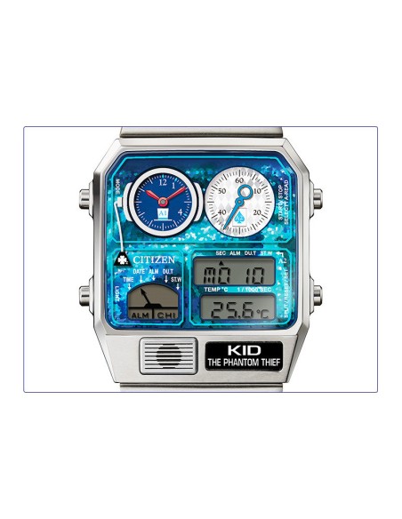 Citizen Detective Conan x Citizen Ana-Digi Temp Kid El Ladrón Fantasma Modelo Reloj Limitado 35x31mm