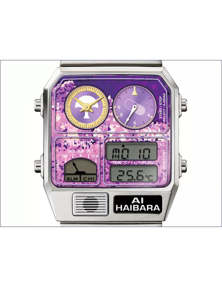 unisex Citizen Detective Conan x Citizen Ana-Digi Temp Ai Haibara Modelo Reloj Limitado 35x31mm JDM