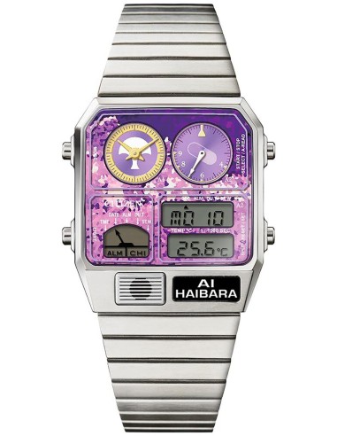 unisex Citizen Detective Conan x Citizen Ana-Digi Temp Ai Haibara Modelo Reloj Limitado 35x31mm JDM